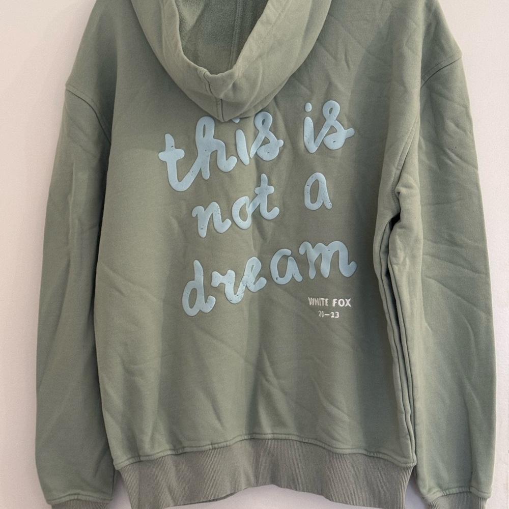 This Is Not A Dream White Fox Hoodie. Size s/m. Relaxed oversized fit. - Picture 2 of 4